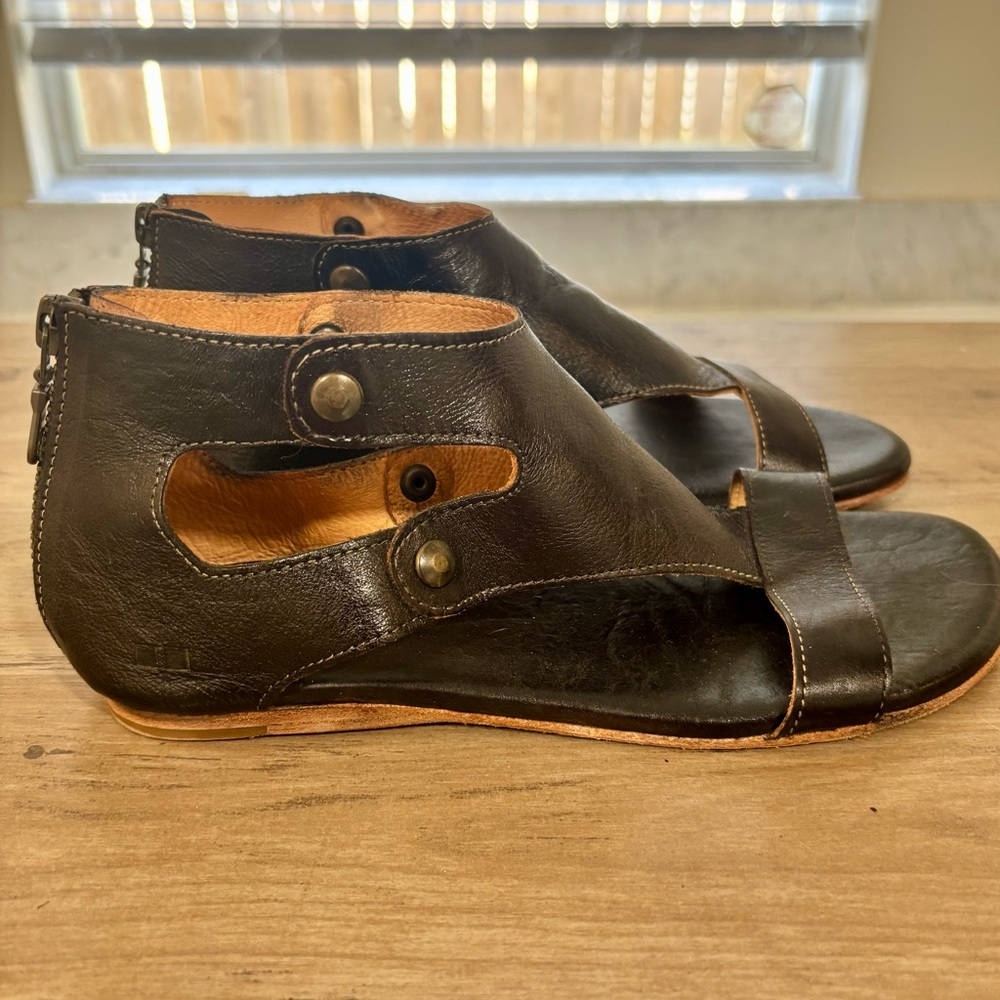 Women’s Bed Stu Soto Black Leather Sandals - Picture 6 of 10